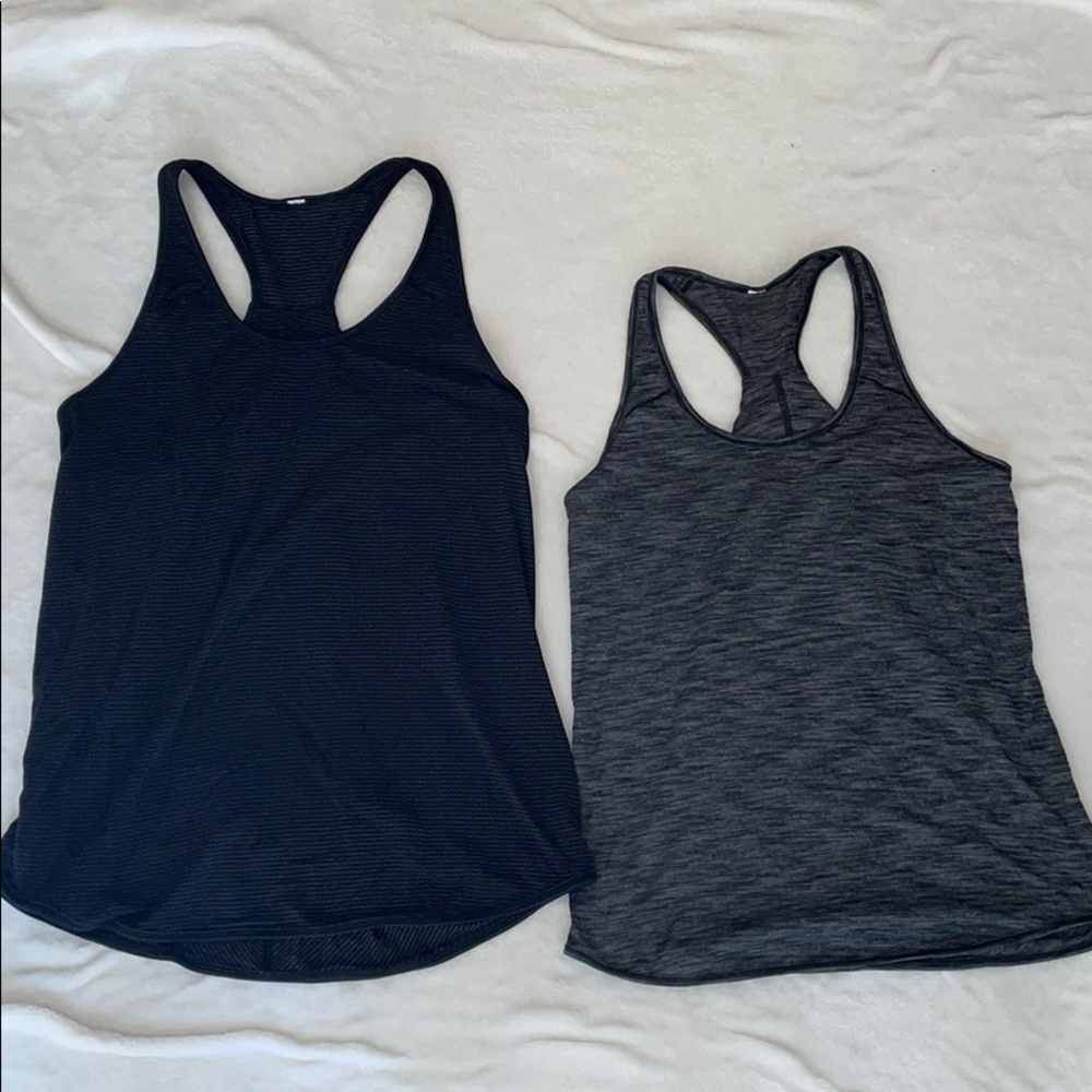 Two Lululemon loose fit tanks